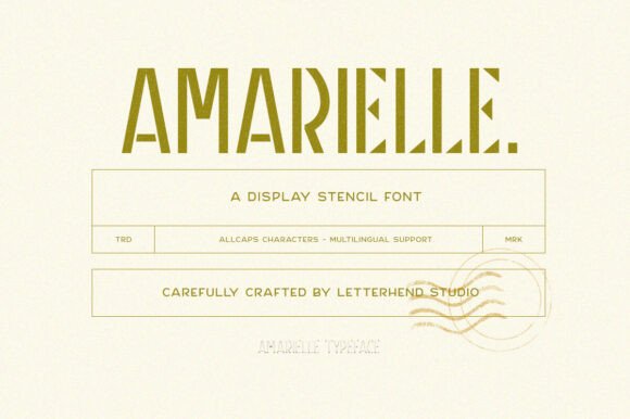 Amarielle: A Bold Typeface for Commanding Visual Identity