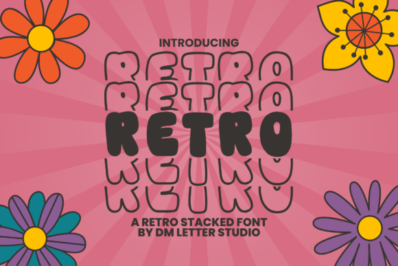 Discover Retro Stacked: A Bold Typeface for Modern Design